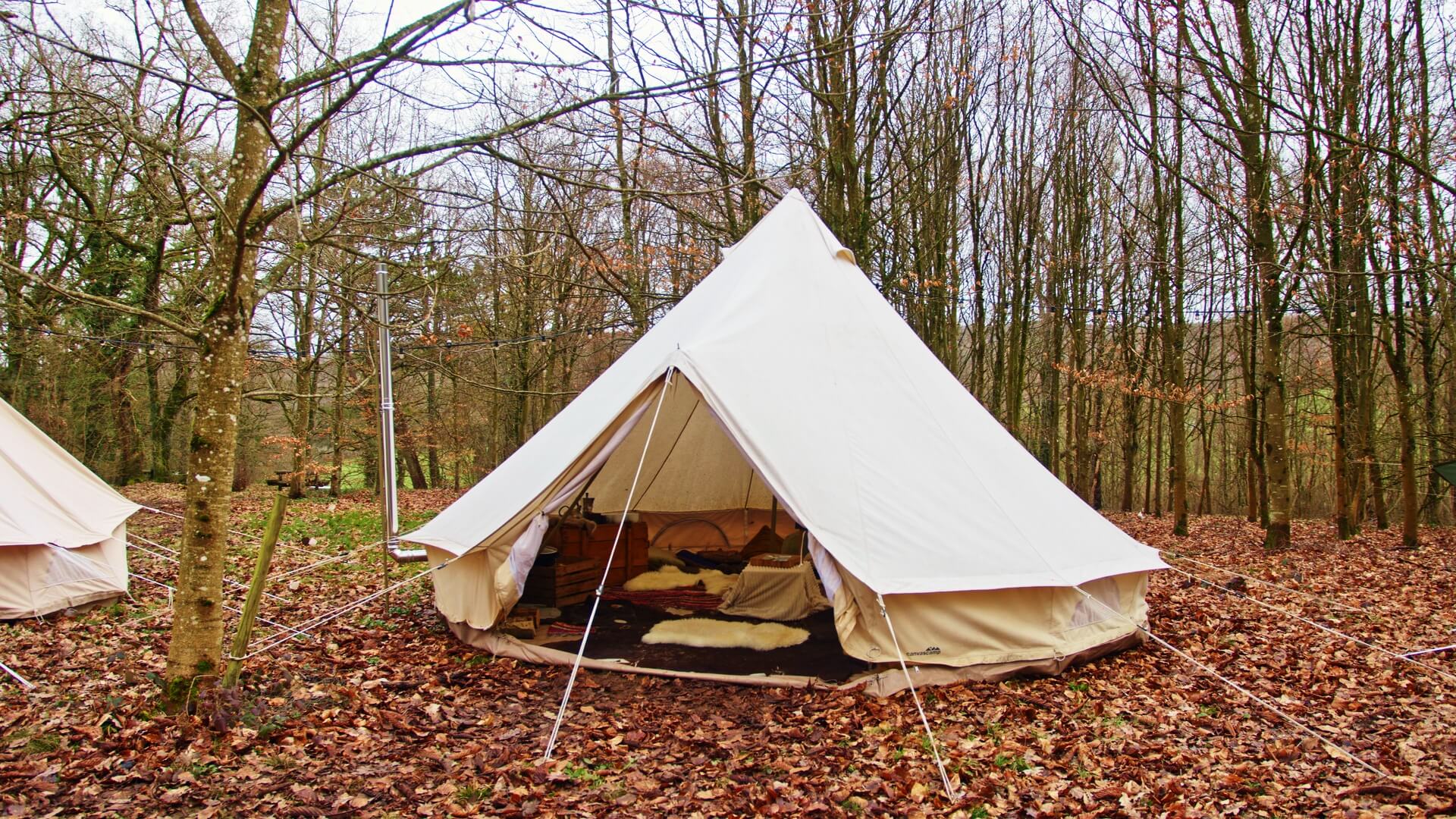 Glamping outside