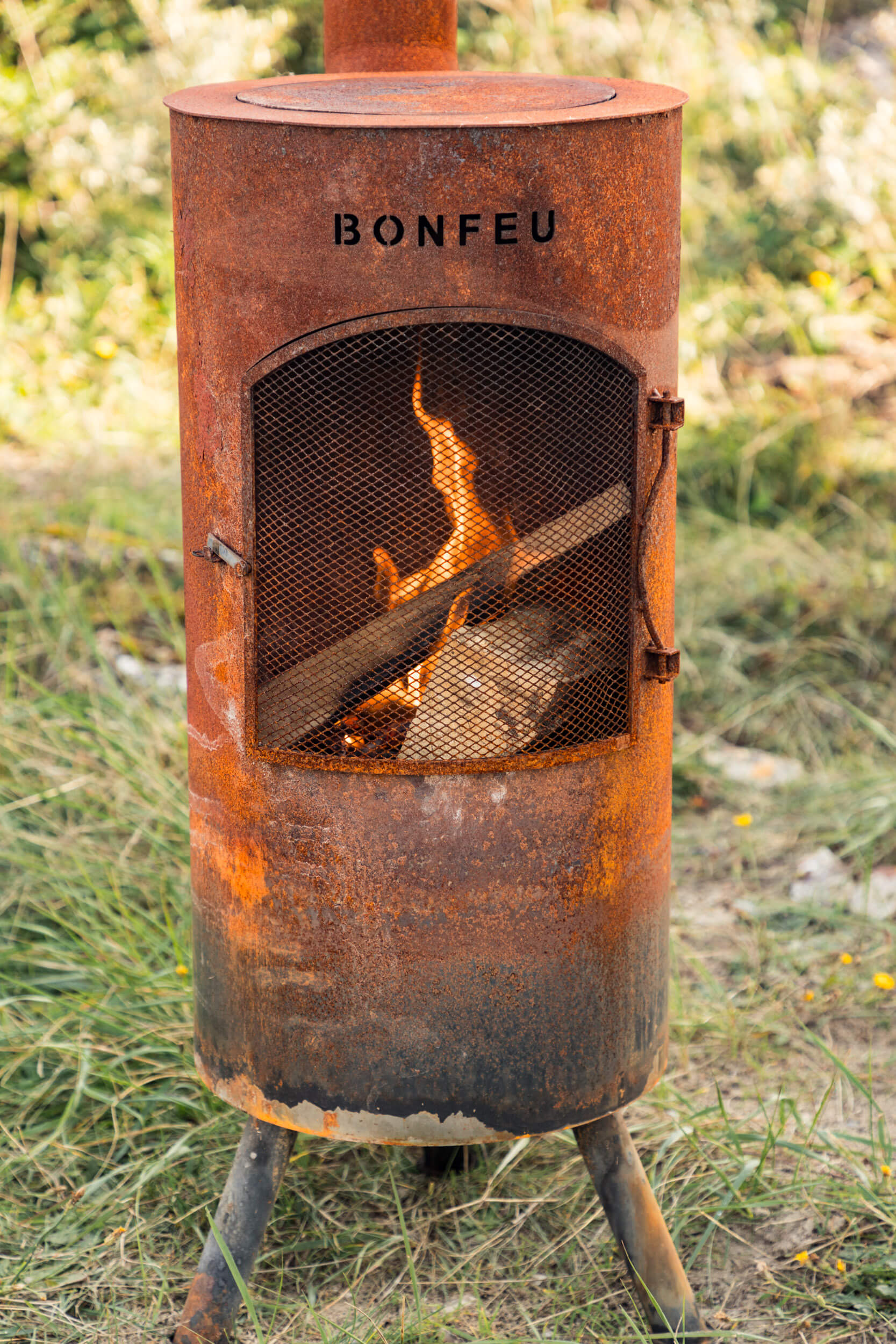 Fire cooking wood and fire